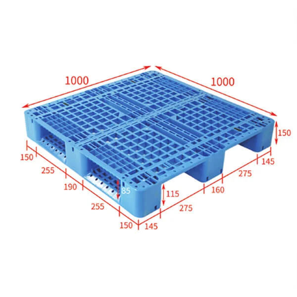 Rackable plastic pallet 100x100