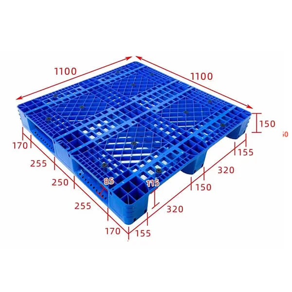 Rackable plastic pallet 1100x1100