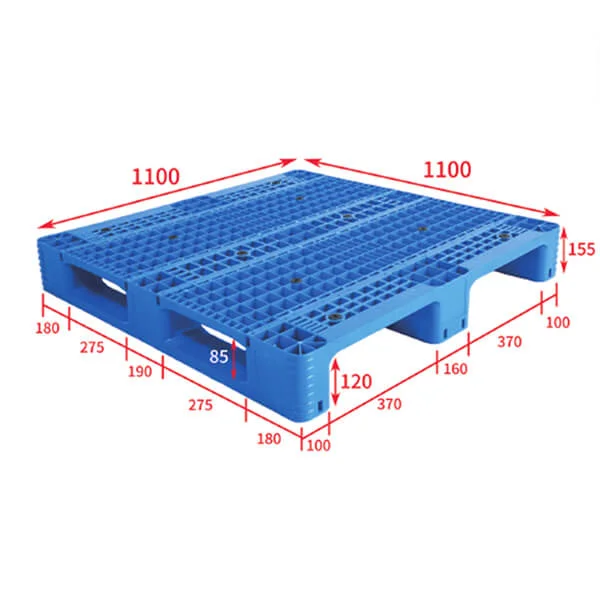 Rackable plastic pallet 110x110