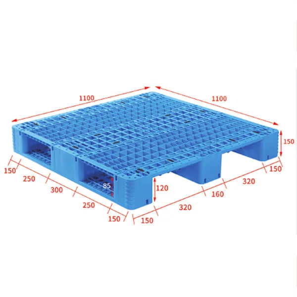 Rackable plastic pallet 1100x1100