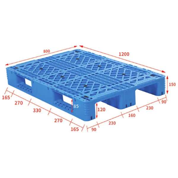 Rackable plastic pallet 1200x80