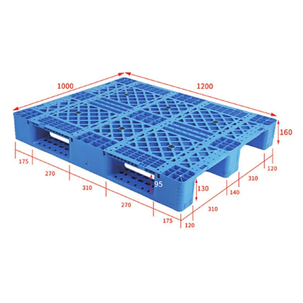 Rackable plastic pallet 1200x100D