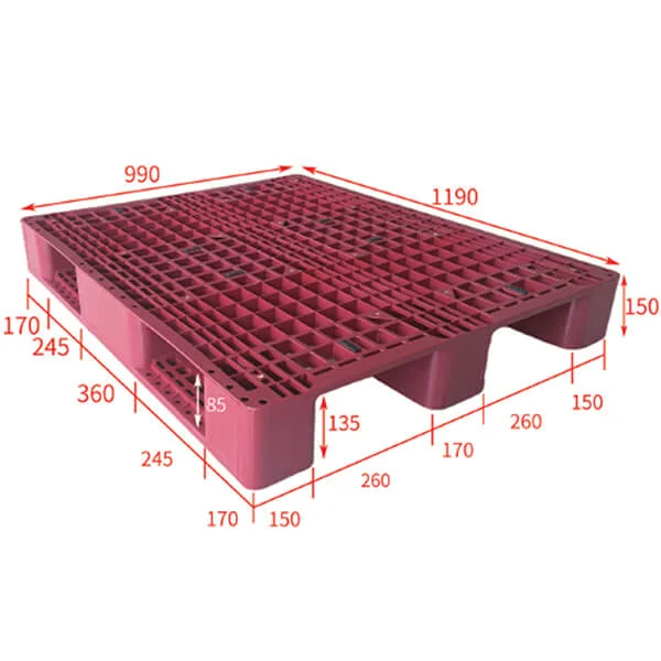 Rackable plastic pallet 110x100 A