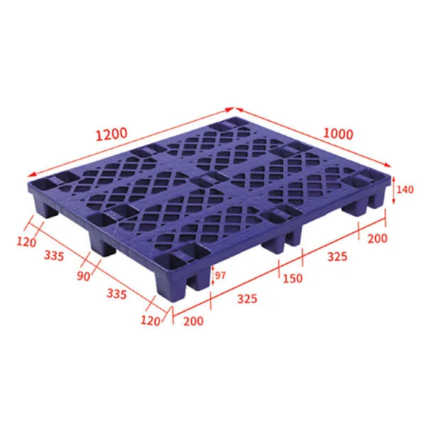 Eighteen-Leg1210 nestable plastic pallet