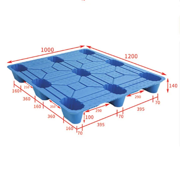 Nestable plastic pallet 120x100-blow moulding