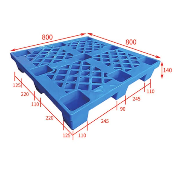 Nestable plastic pallet 80x80