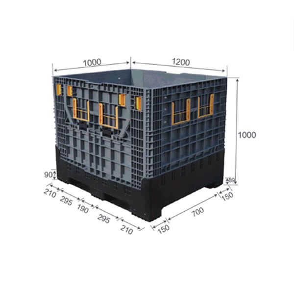 Plastic palet box(collapsible bulk containers)-1210D