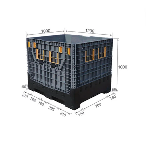 Plastic palet box(collapsible bulk containers)-1210D