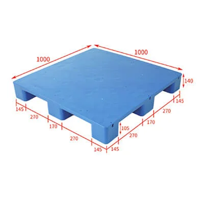 Solid top hygenic plastic pallets 100x100- light weight