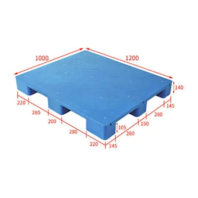 Solid top hygenic plastic pallets 120x100- light weight