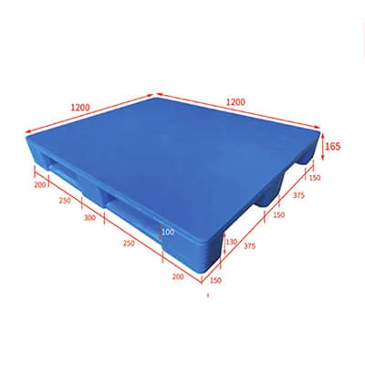 Solid top hygenic plastic pallets 120x120-without anti-slip pad-rackable