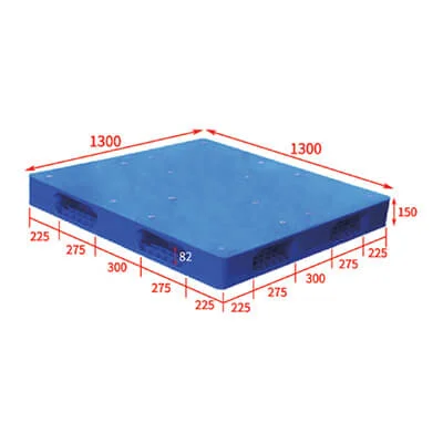 Solid top hygenic plastic pallets 130x130- double sided