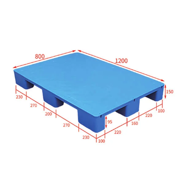 Solid top plastic pallets 120x80-light weight