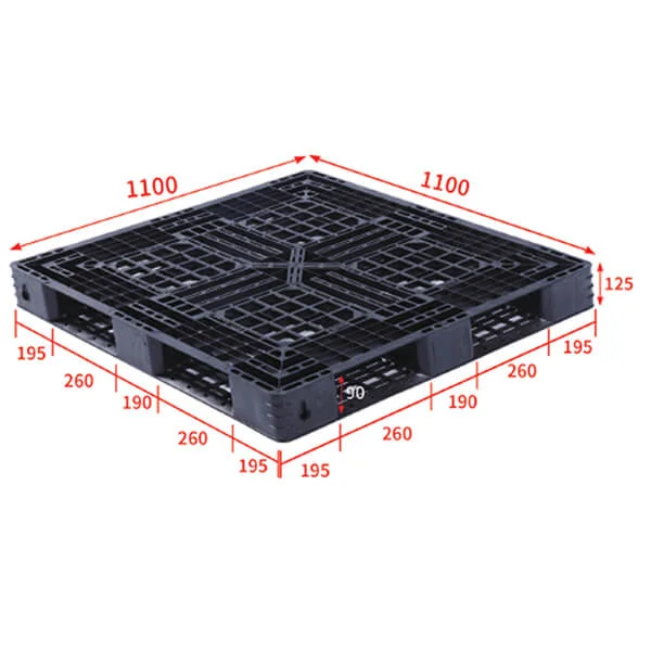 Stackable plastic pallet 110x110 B