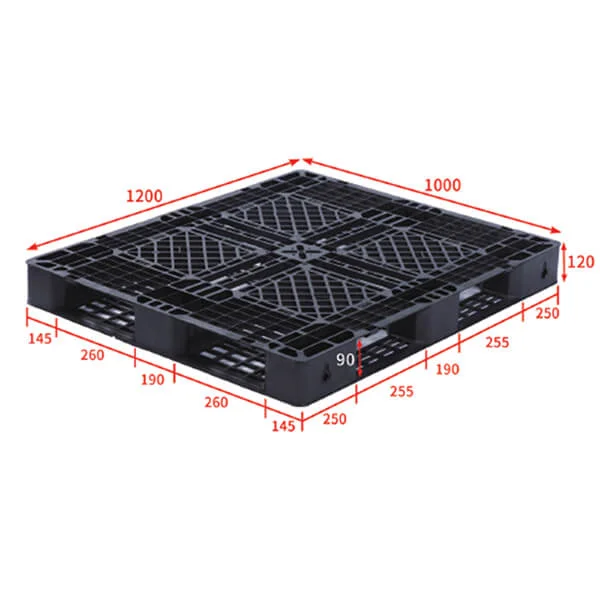 Stackable plastic pallet 120x100 B