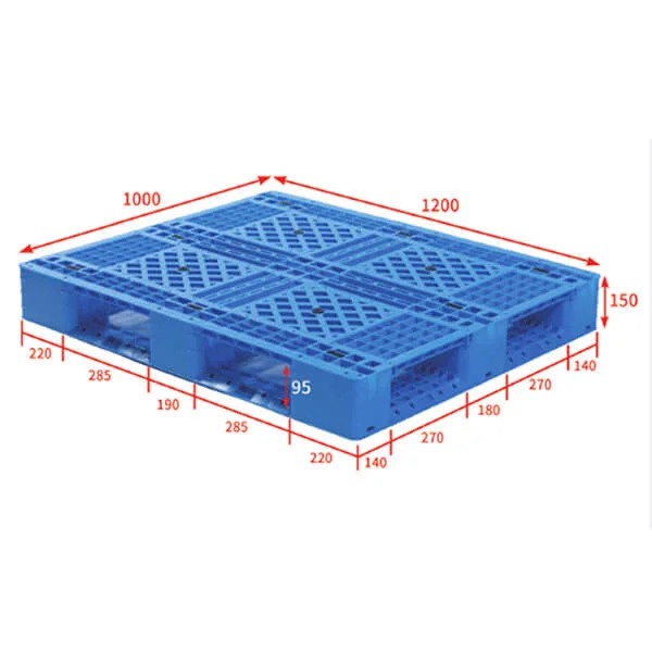 Stackable plastic pallet 120x100 C