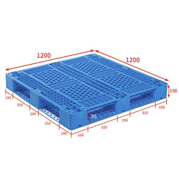 Stackable plastic pallet 120x120