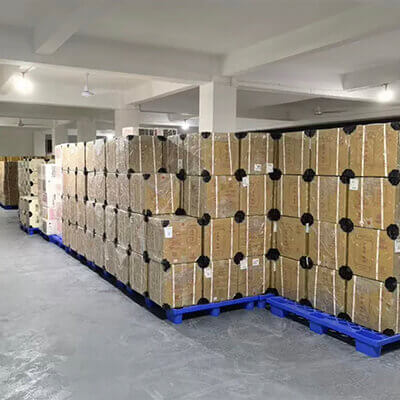 nestable plastic pallet application-for warehouse storage